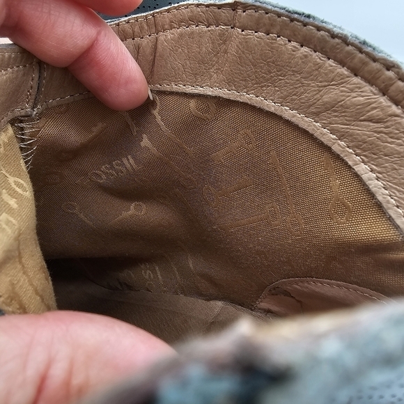 Fossil Leather Ankle Boots Blue-ish Teal - Picture 8 of 15